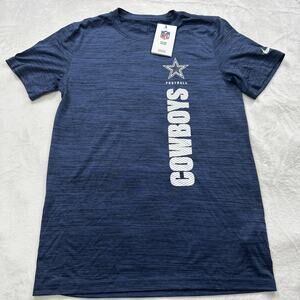 Dallas Cowboys Nike Dri Fit Shirt Mens Size Small NFL On Field Apparel Blue‎ NEW
